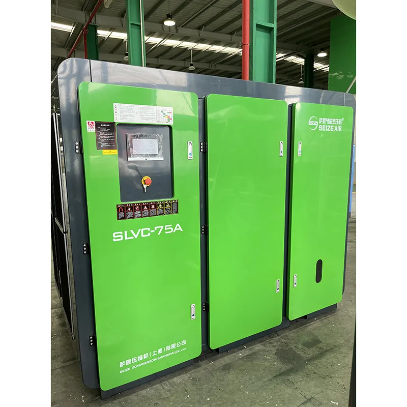 ガラス製造用 PM VSD 低圧一段スクリューエアコンプレッサー